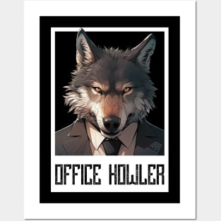 Office Howler. Business wolf Posters and Art